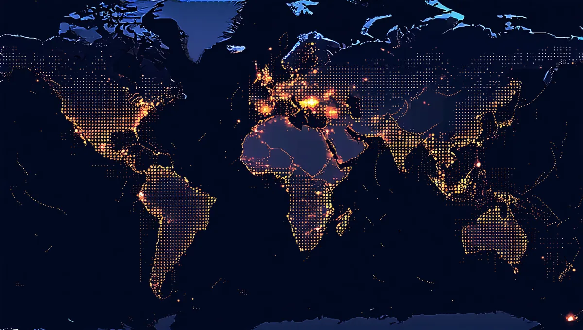 Disruption risk heatmap showing supplier exposure across geographies with active alert indicators